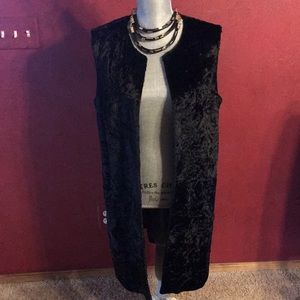 Lafayette 148 New York black faux fur Vest Size 12
